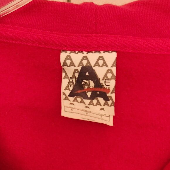Alstyle solid red zipper up hoodie - Picture 2 of 5